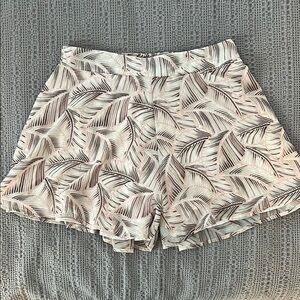 Women's Palm Leaf Print Shorts